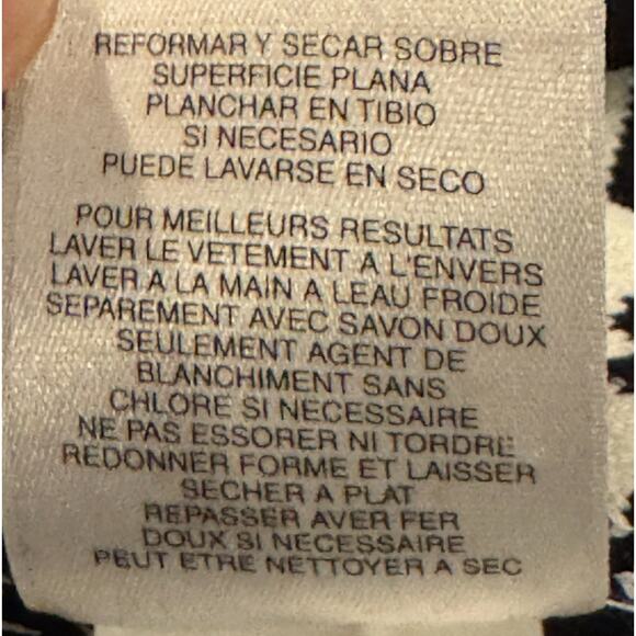 Women’s Jones New York Black & White Zebra Print Zippered Cardigan: Size M - Picture 10 of 11